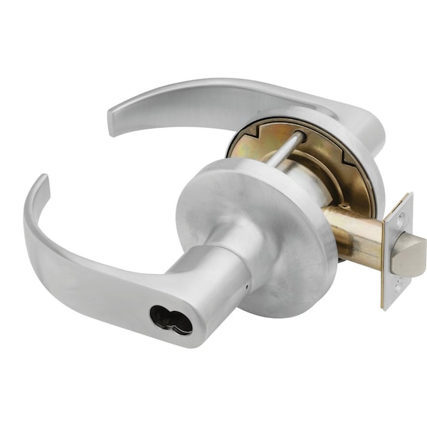 Grade 1 Asylum Cylindrical Lock, Schlage FSIC Less Core, Quantum Lever, Standard Rose, Satin Chrome